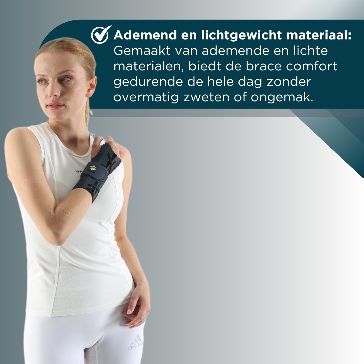 ERSAMED Polsbrace - Stabiele polsondersteuning links & rechts te gebruiken - Stevige vetersluiting
