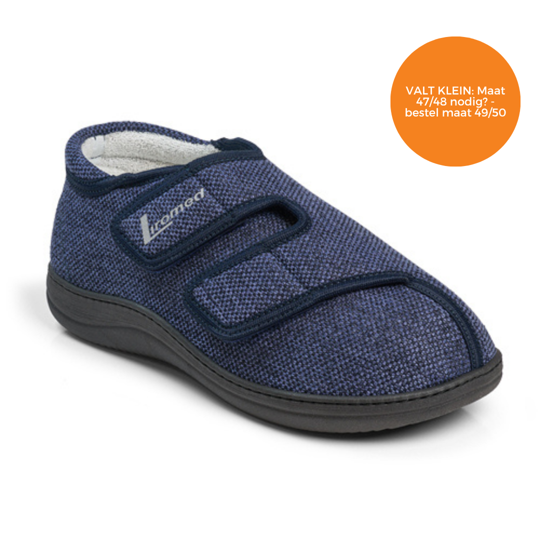 Liromed Kampen Verbandschoen Laag – Extra Brede Verbandschoen Marine (blauw) Breedte L