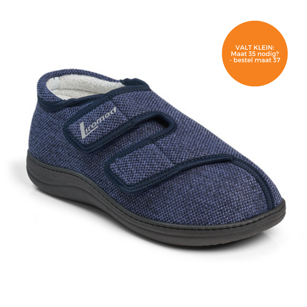 Liromed Kampen Verbandschoen Laag – Extra Brede Verbandschoen Marine (blauw) Breedte L