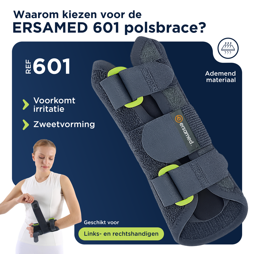 ERSAMED Polsbrace - Pols brace Links & Rechts te gebruiken - Pols Ondersteuning met 3 stevige klittenband sluitingen