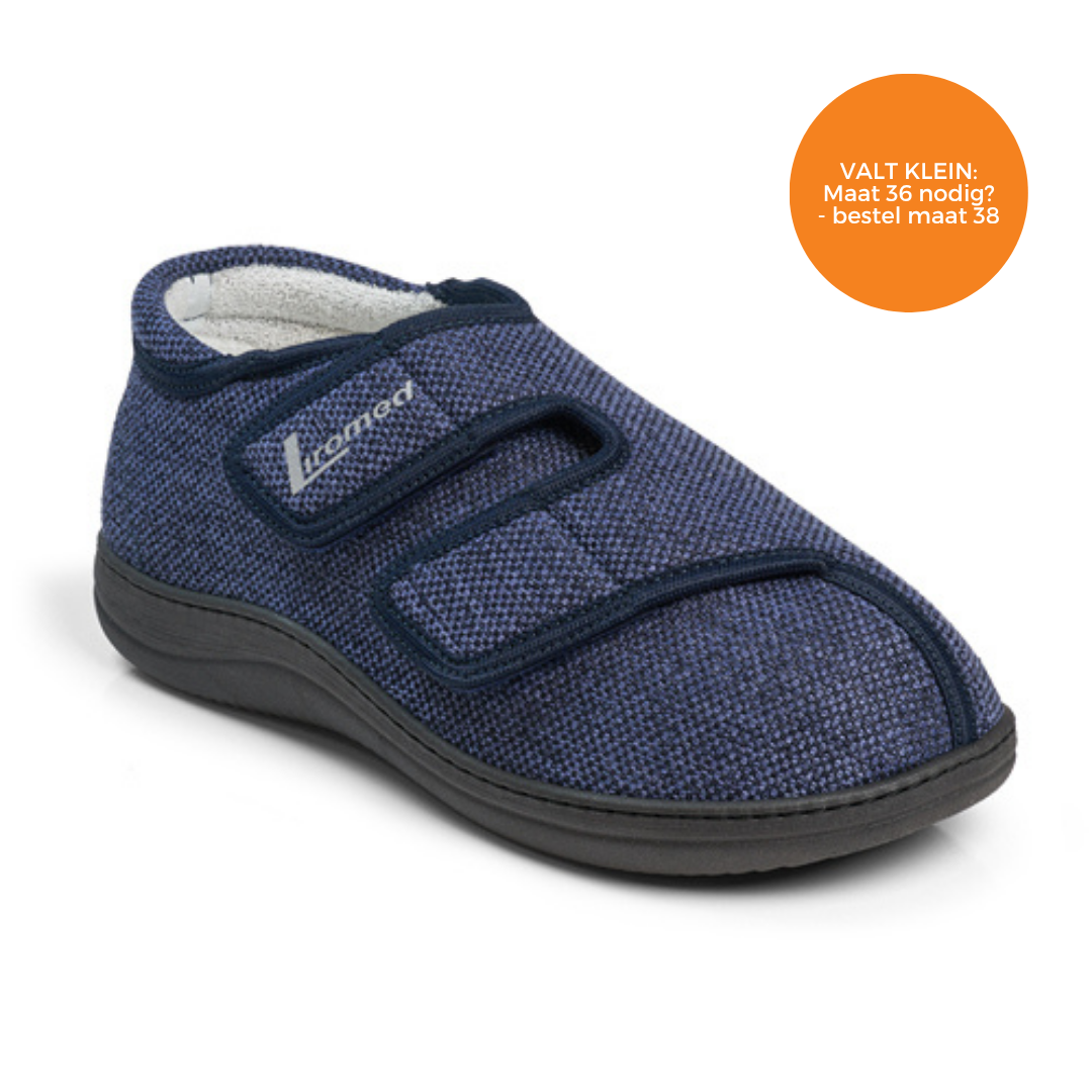 Liromed Kampen Verbandschoen Laag – Extra Brede Verbandschoen Marine (blauw) Breedte L