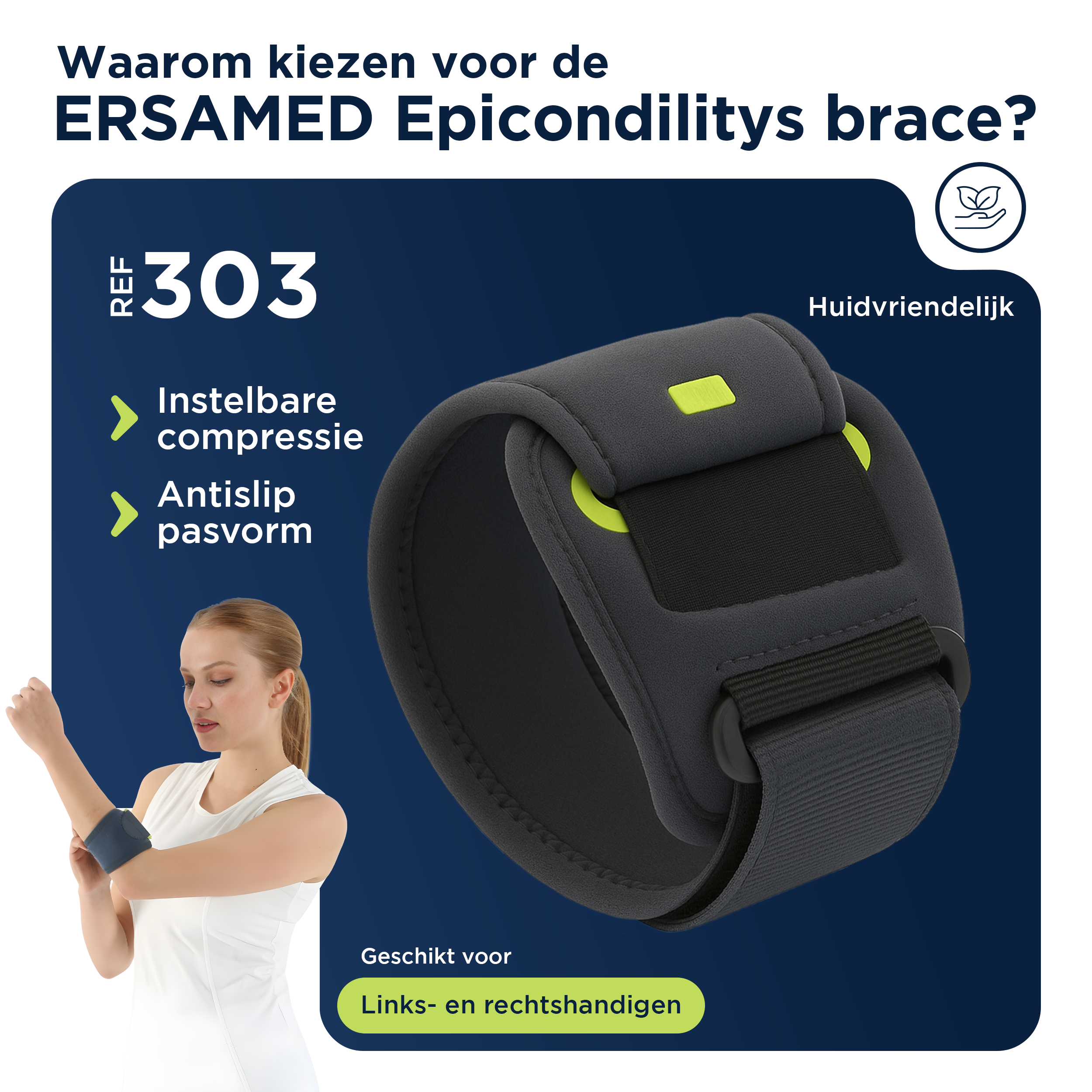 ERSAMED Elleboogbrace - Elleboogbandage voor ondersteuning elleboog