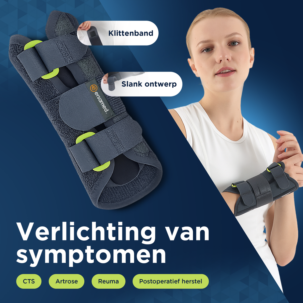 ERSAMED Polsbrace - Pols brace Links & Rechts te gebruiken - Pols Ondersteuning met 3 stevige klittenband sluitingen
