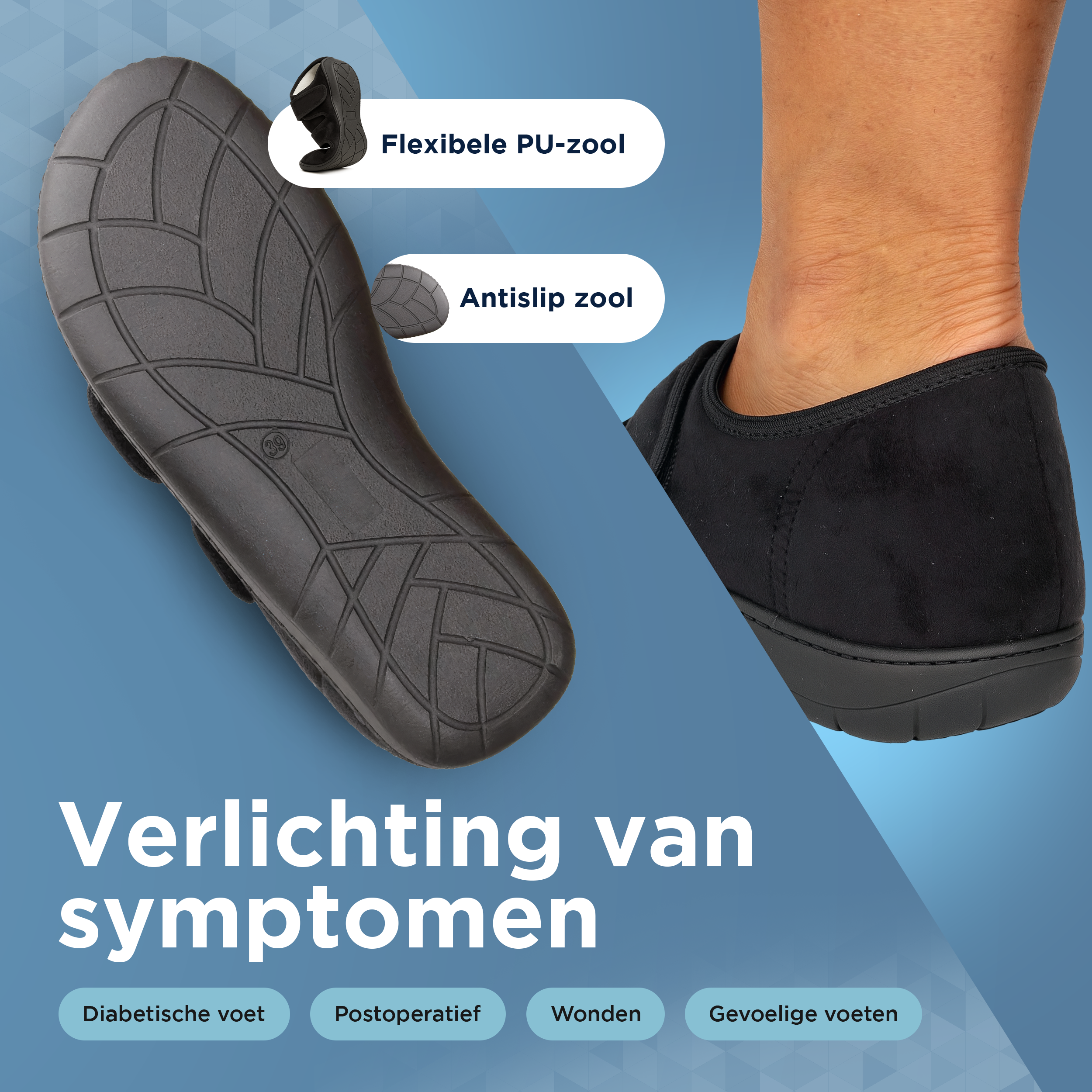 Liromed Arnhem Verbandschoen Laag – Extra Brede Verbandschoen Breedte L