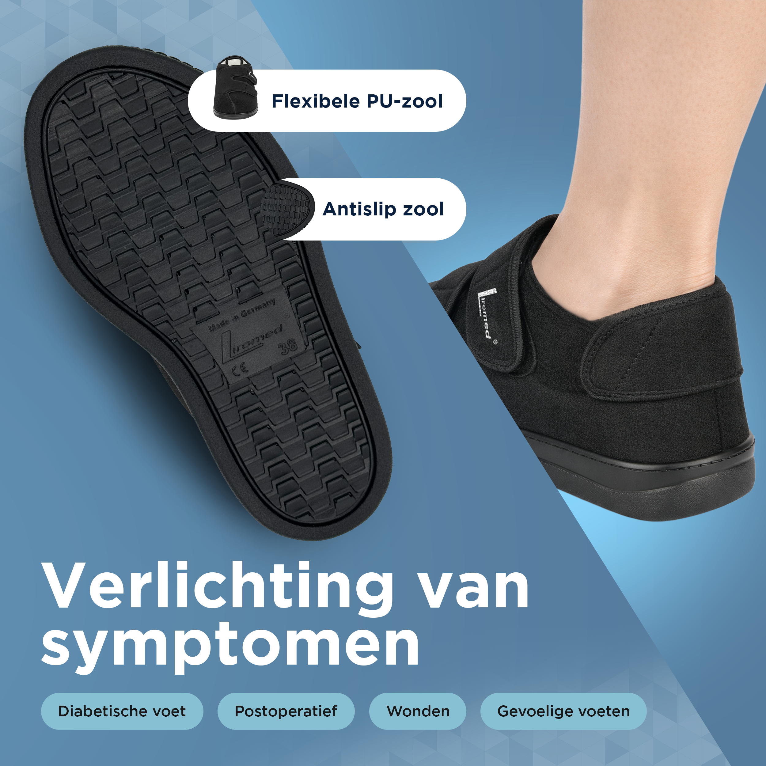 Liromed Texel Verbandschoen – Extra Brede Verbandschoen Breedte T