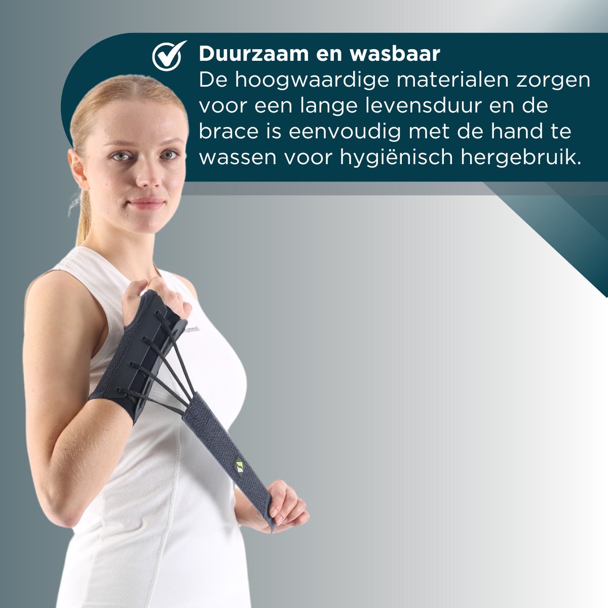 ERSAMED Polsbrace - Stabiele polsondersteuning links & rechts te gebruiken - Stevige vetersluiting