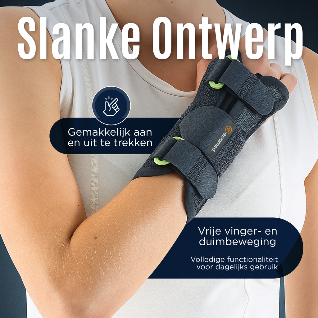 ERSAMED Polsbrace - Pols brace Links & Rechts te gebruiken - Pols Ondersteuning met 3 stevige klittenband sluitingen