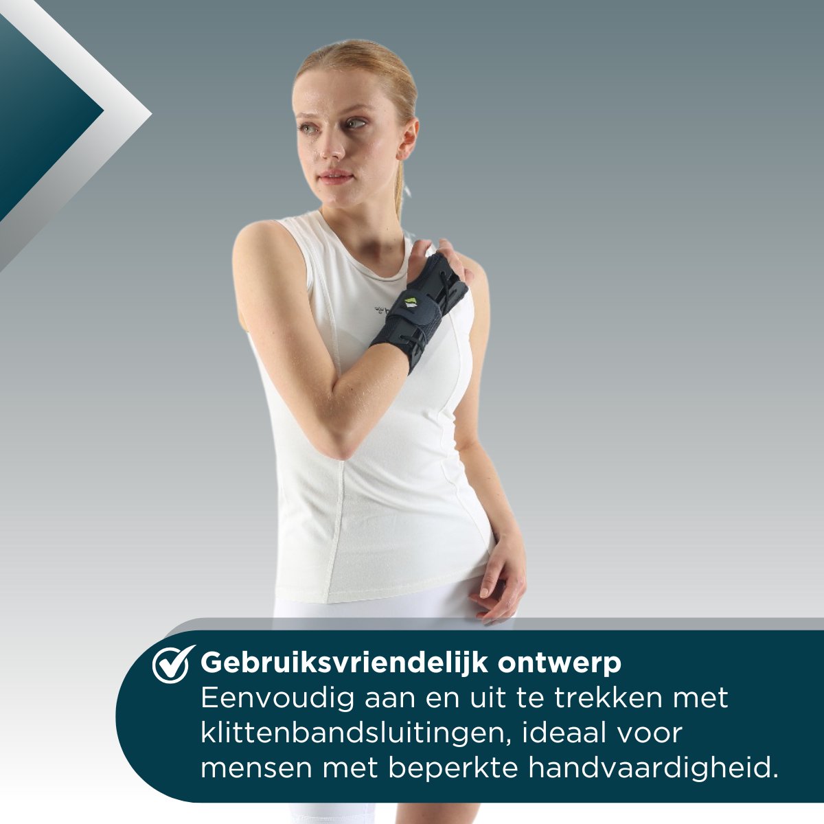 ERSAMED Polsbrace - Stabiele polsondersteuning links & rechts te gebruiken - Stevige vetersluiting