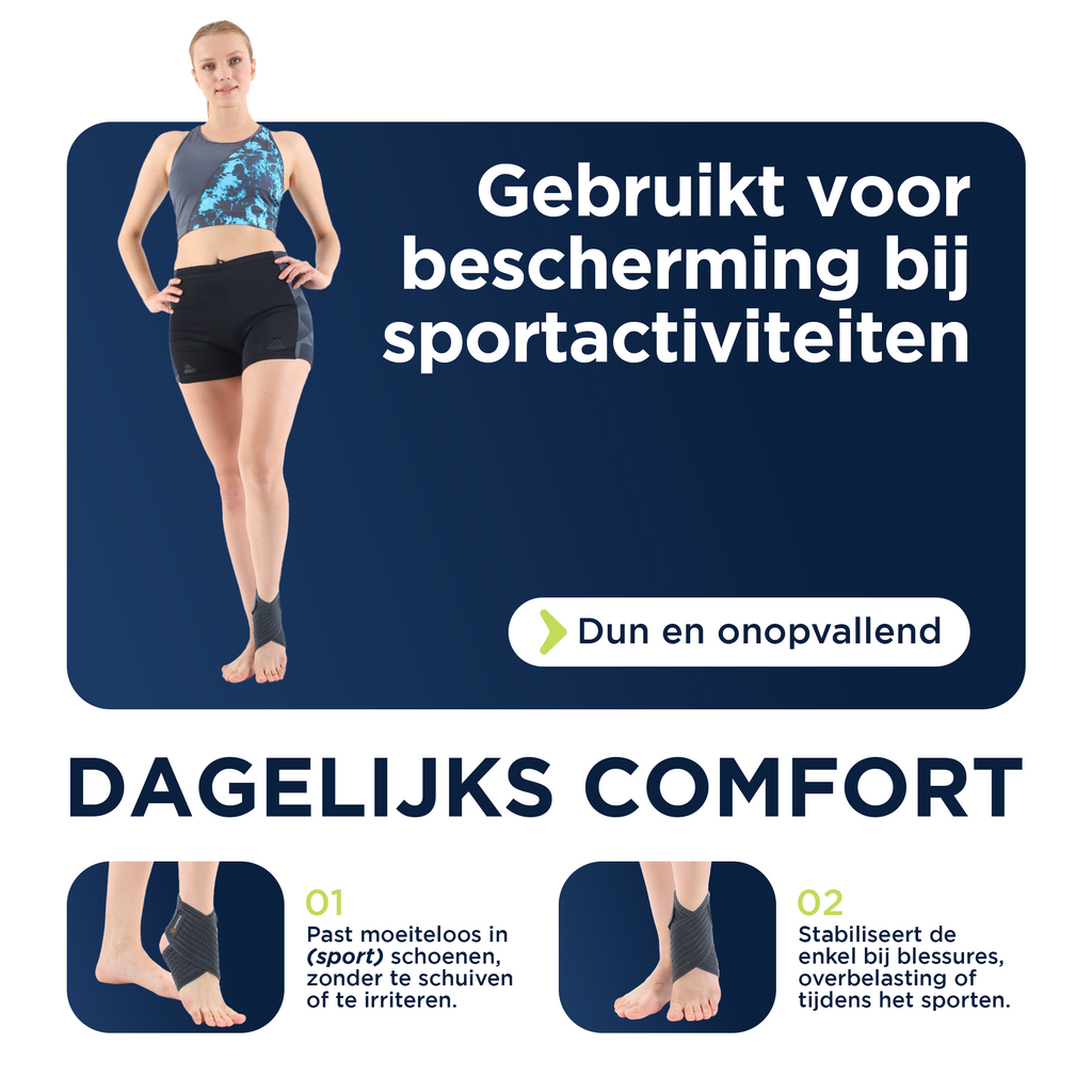 ERSAMED Enkelbrace - Enkelbandage voor optimale ondersteuning enkel - Universele maat