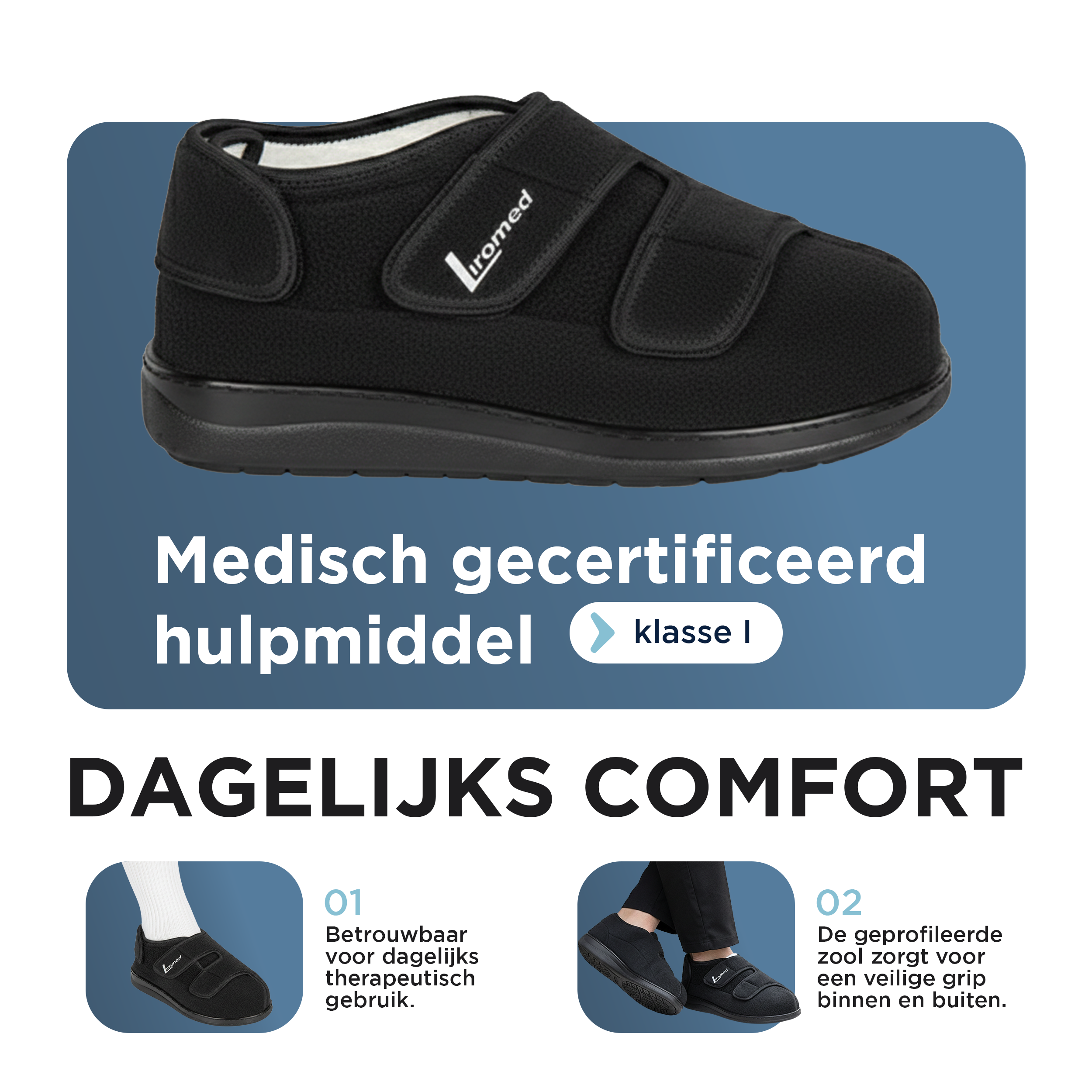 Liromed Texel Verbandschoen – Extra Brede Verbandschoen Breedte T