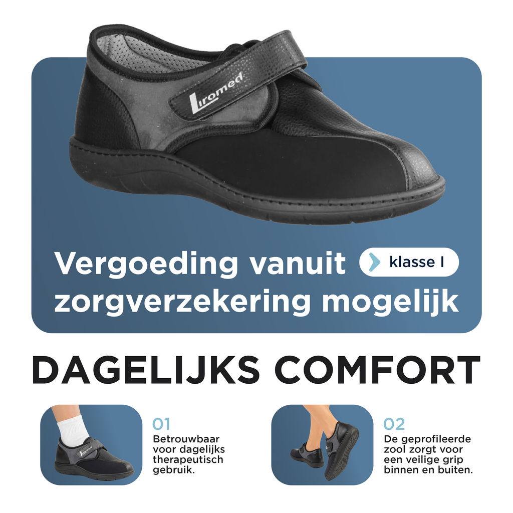 Liromed Heerlen 850 Stretch Verbandschoen Laag – Extra Brede Verbandschoen Breedte L