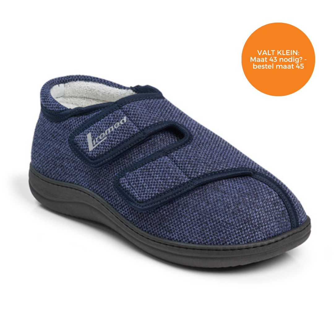 Liromed Kampen Verbandschoen Laag – Extra Brede Verbandschoen Marine (blauw) Breedte L