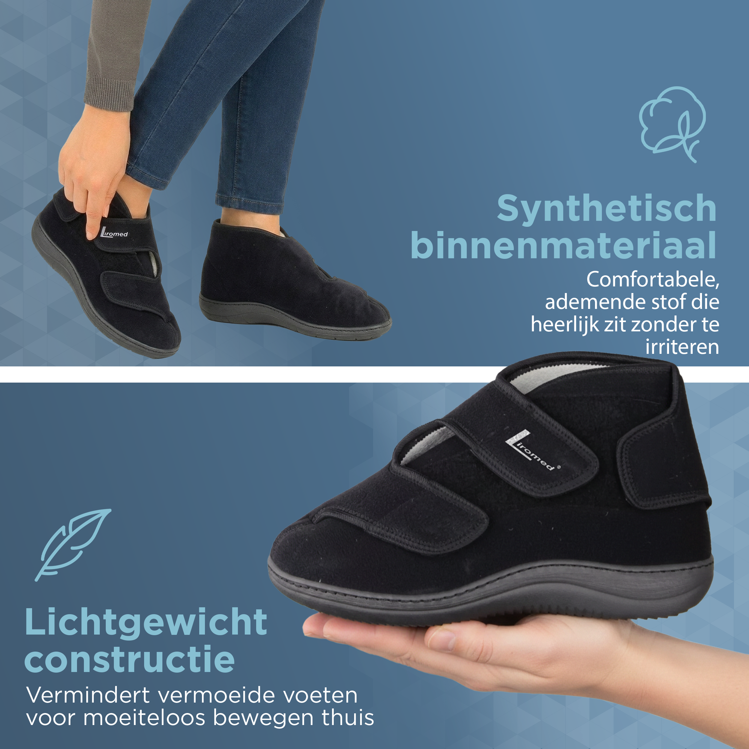 Liromed Utrecht Verbandschoen - Extra Instapgemak en Antibacterieel Comfort