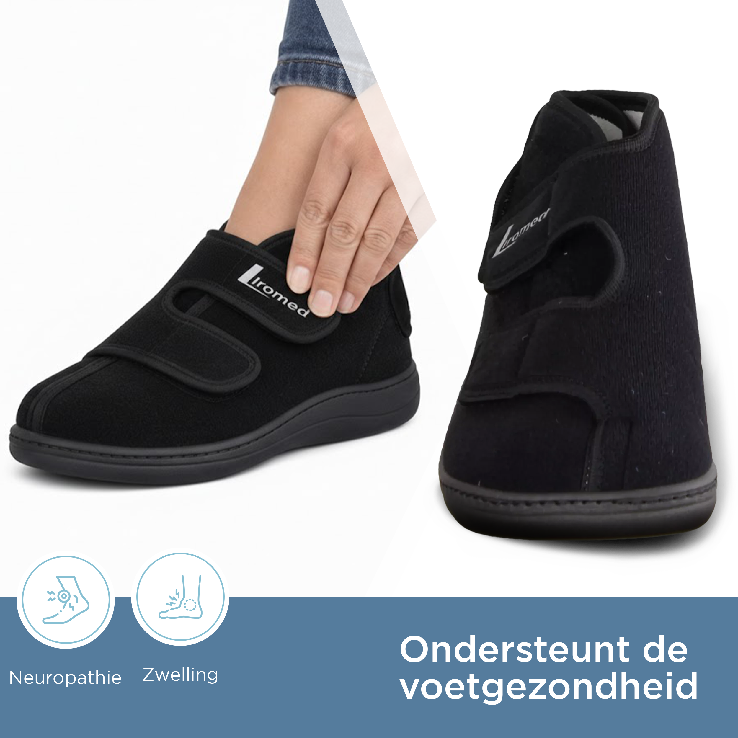 Liromed Utrecht Verbandschoen - Extra Instapgemak en Antibacterieel Comfort