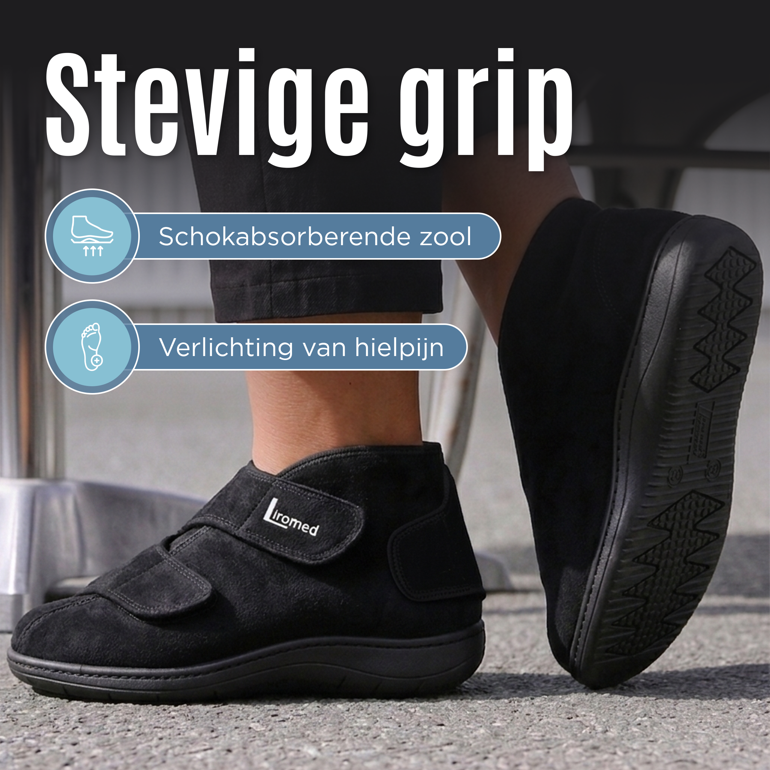 Liromed Utrecht Verbandschoen - Extra Instapgemak en Antibacterieel Comfort