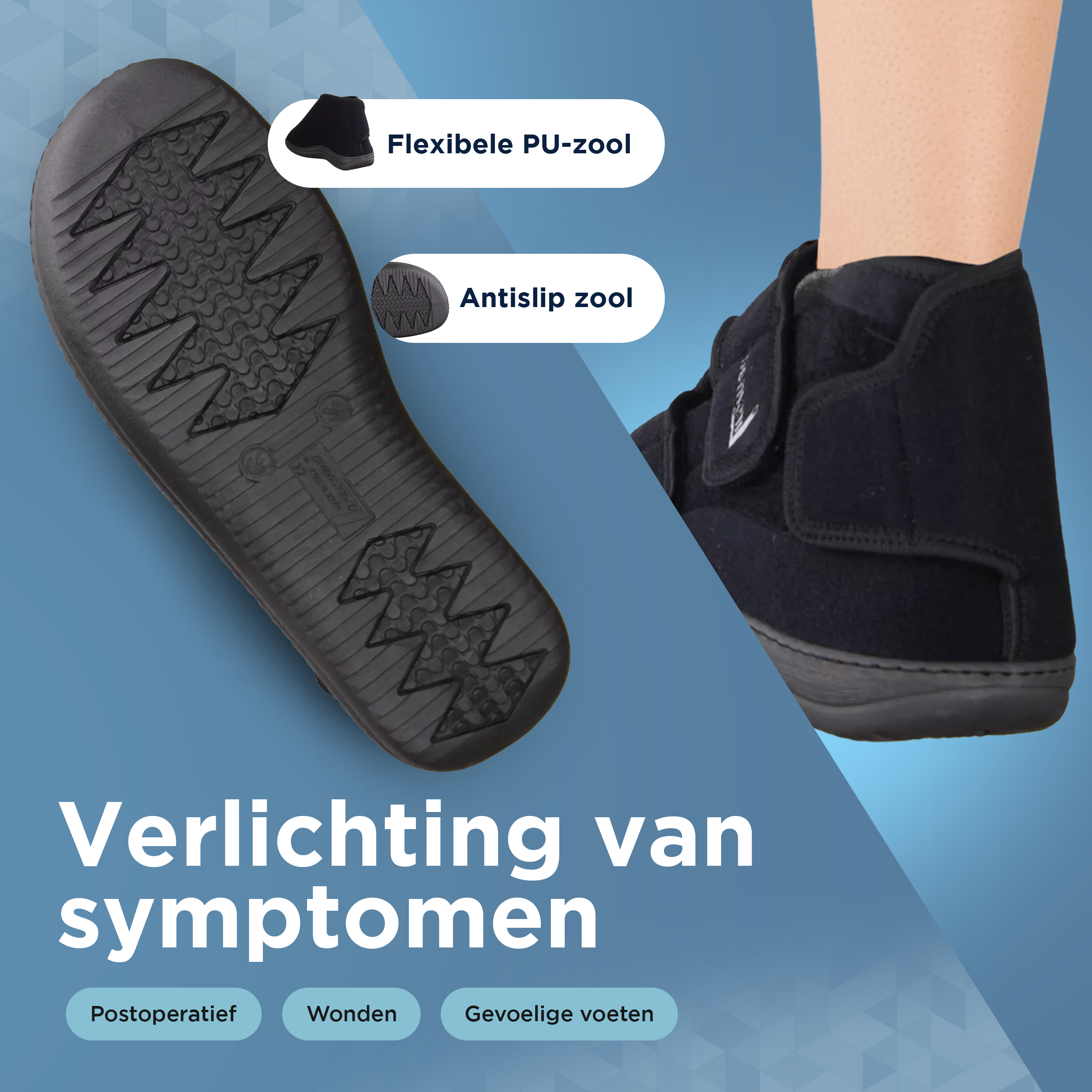 Liromed Utrecht Verbandschoen - Extra Instapgemak en Antibacterieel Comfort