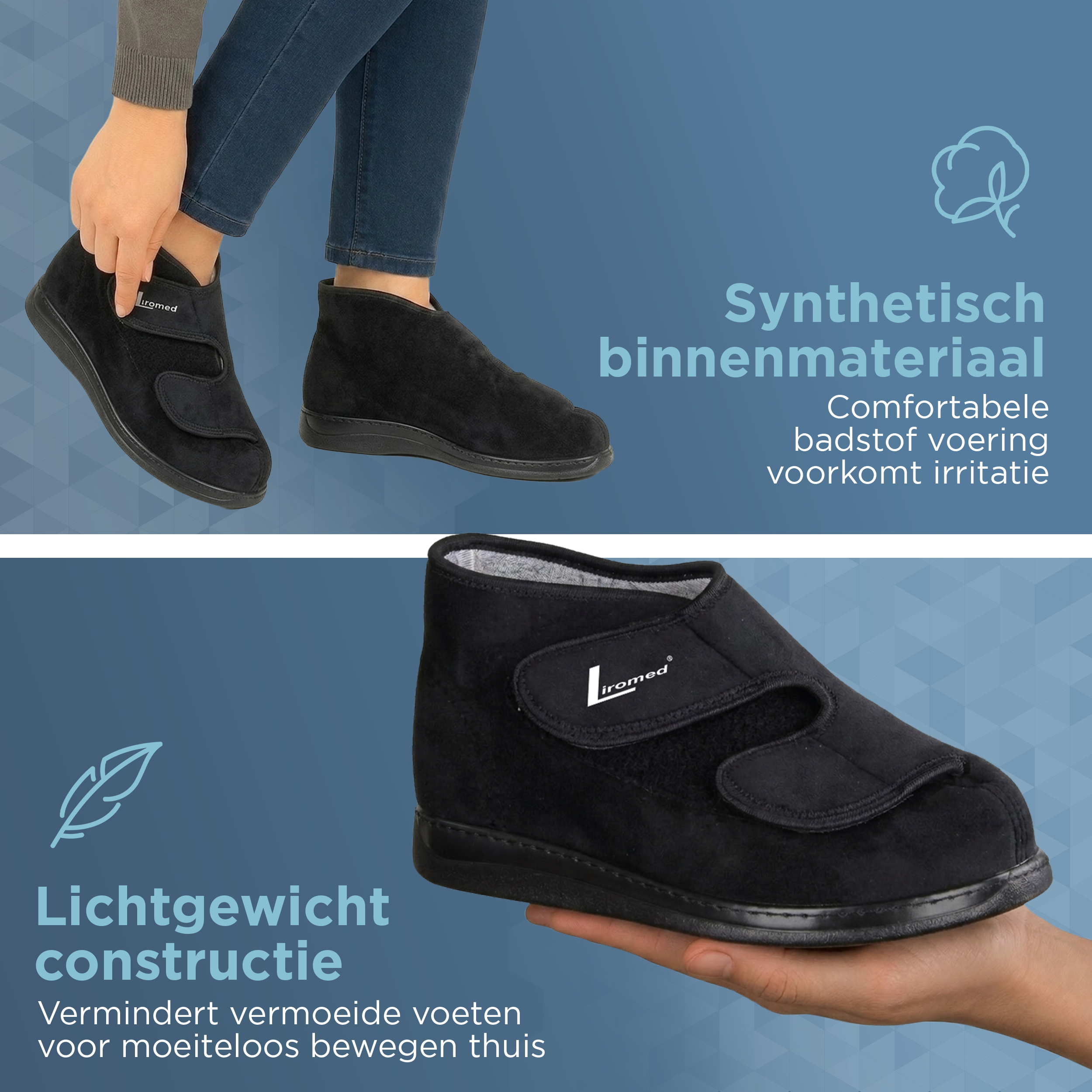 Liromed Leiden Verbandschoen Hoog – Extra Brede Verbandschoen Breedte T