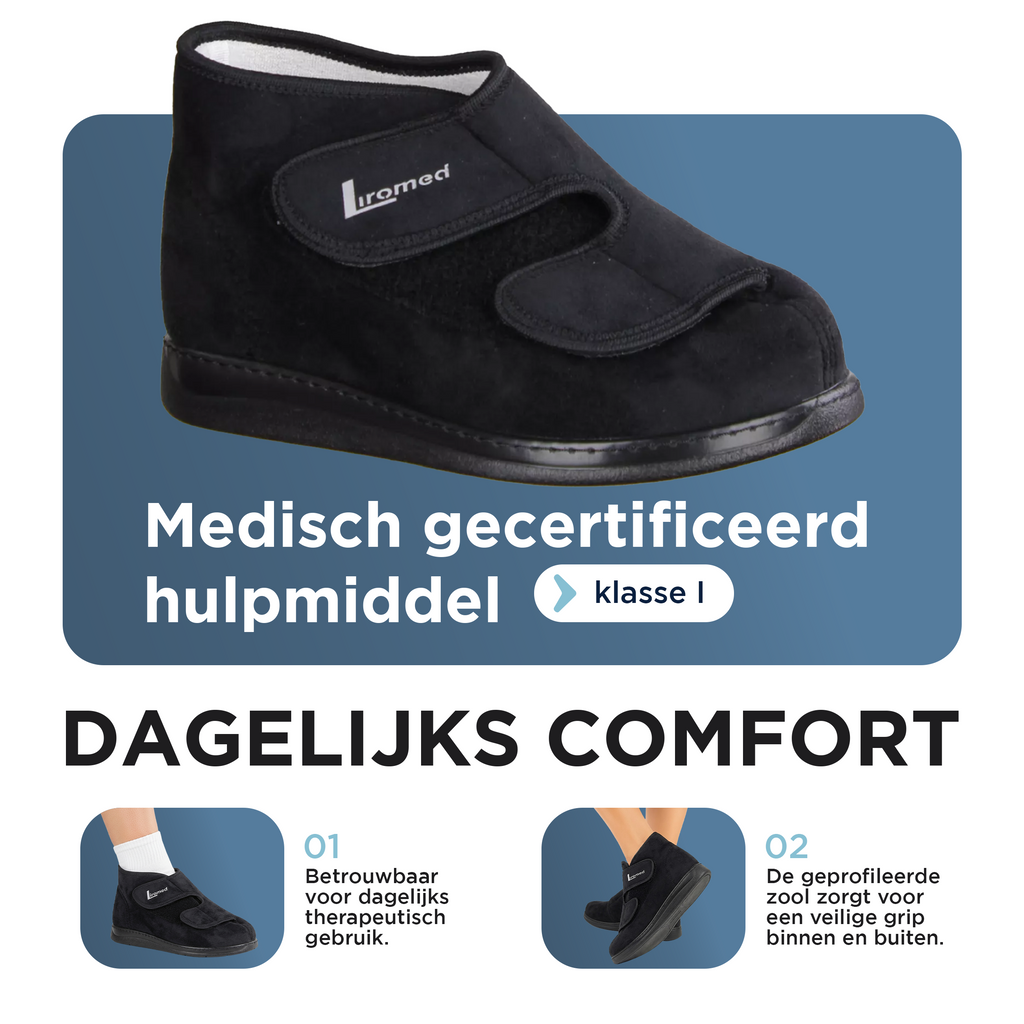 Liromed Leiden Verbandschoen Hoog – Extra Brede Verbandschoen Breedte T