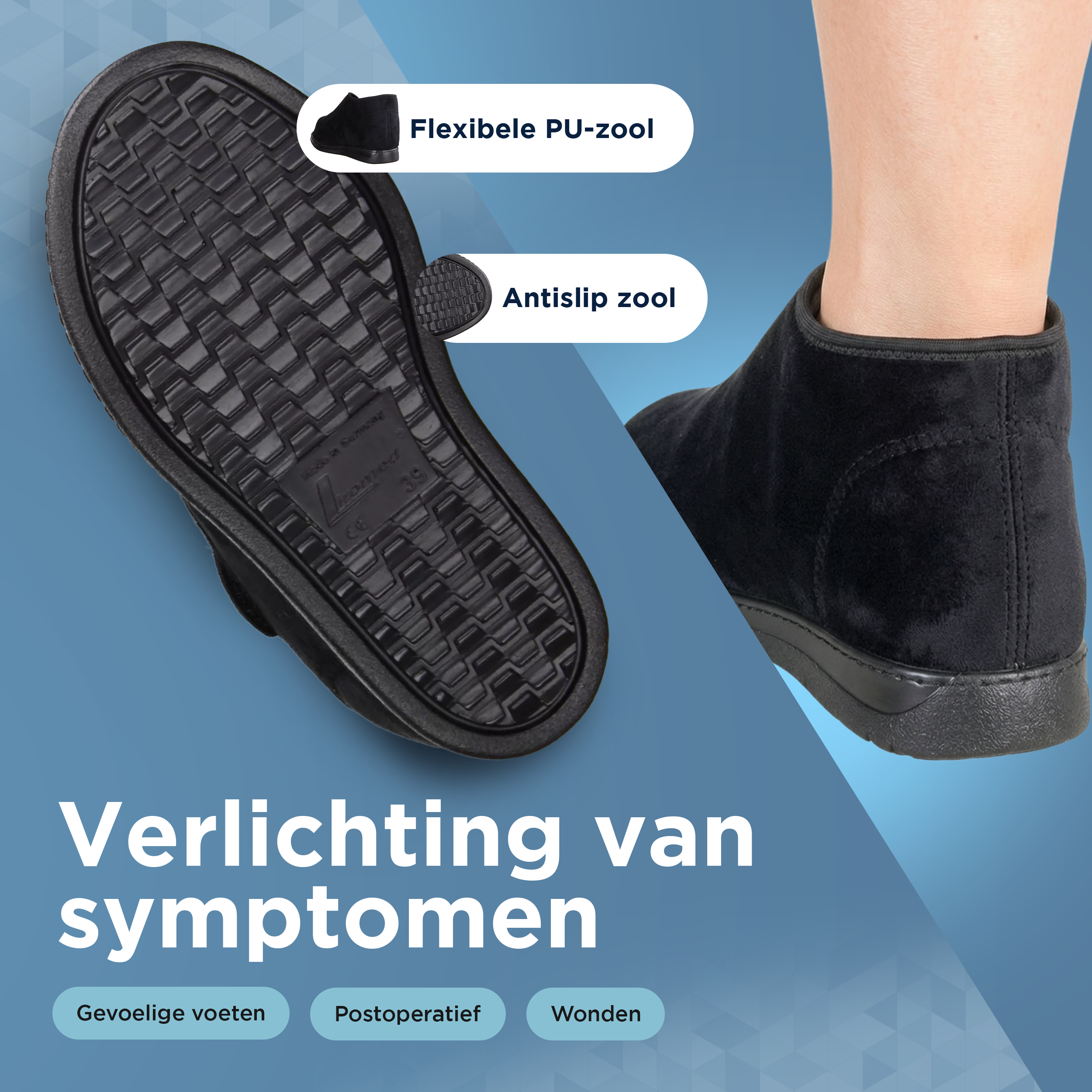 Liromed Leiden Verbandschoen Hoog – Extra Brede Verbandschoen Breedte T