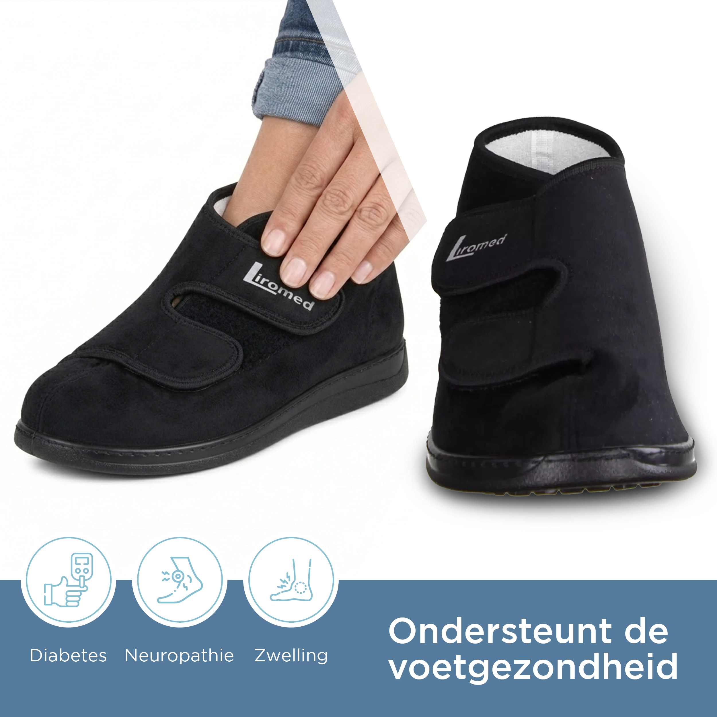 Liromed Leiden Verbandschoen Hoog – Extra Brede Verbandschoen Breedte T