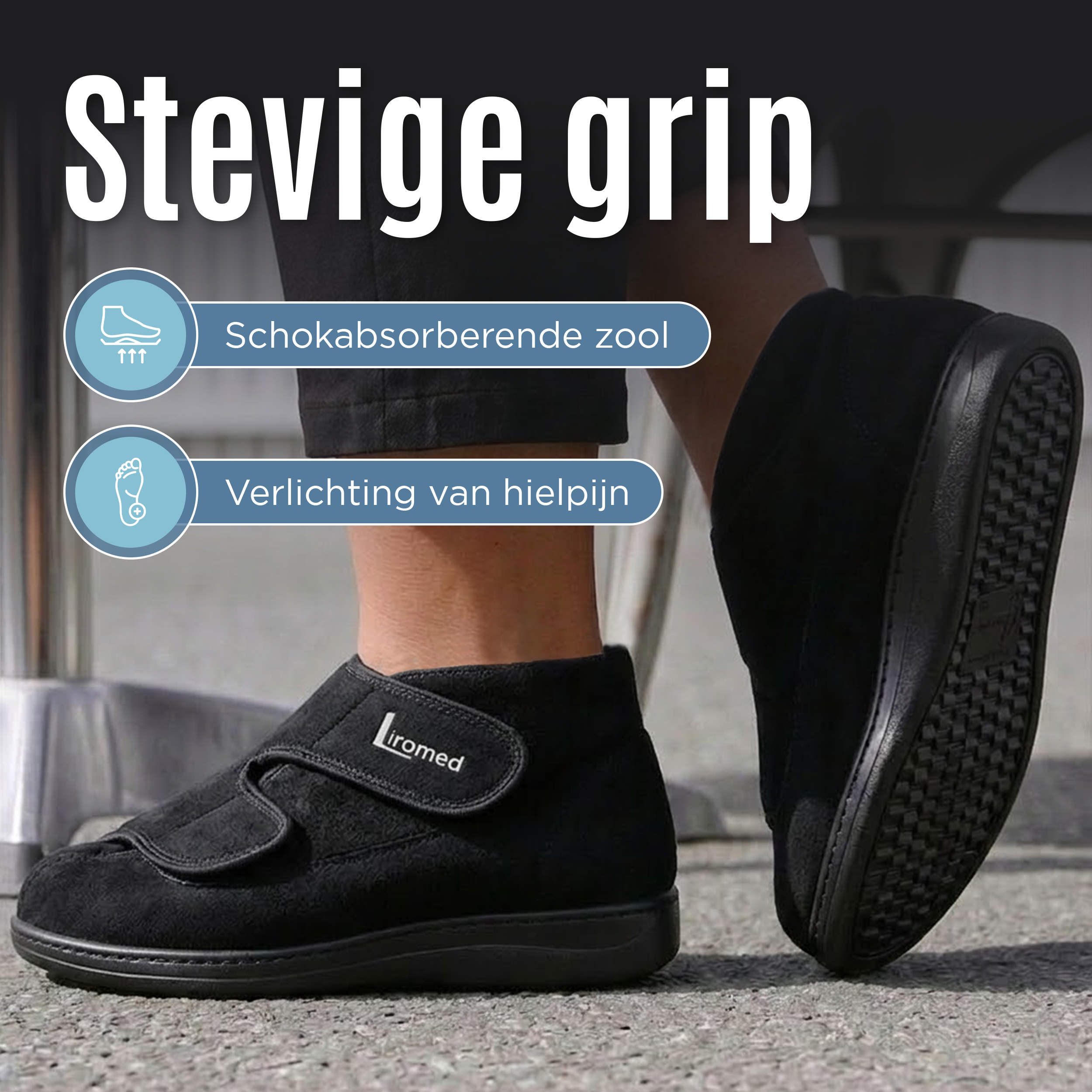Liromed Leiden Verbandschoen Hoog – Extra Brede Verbandschoen Breedte T