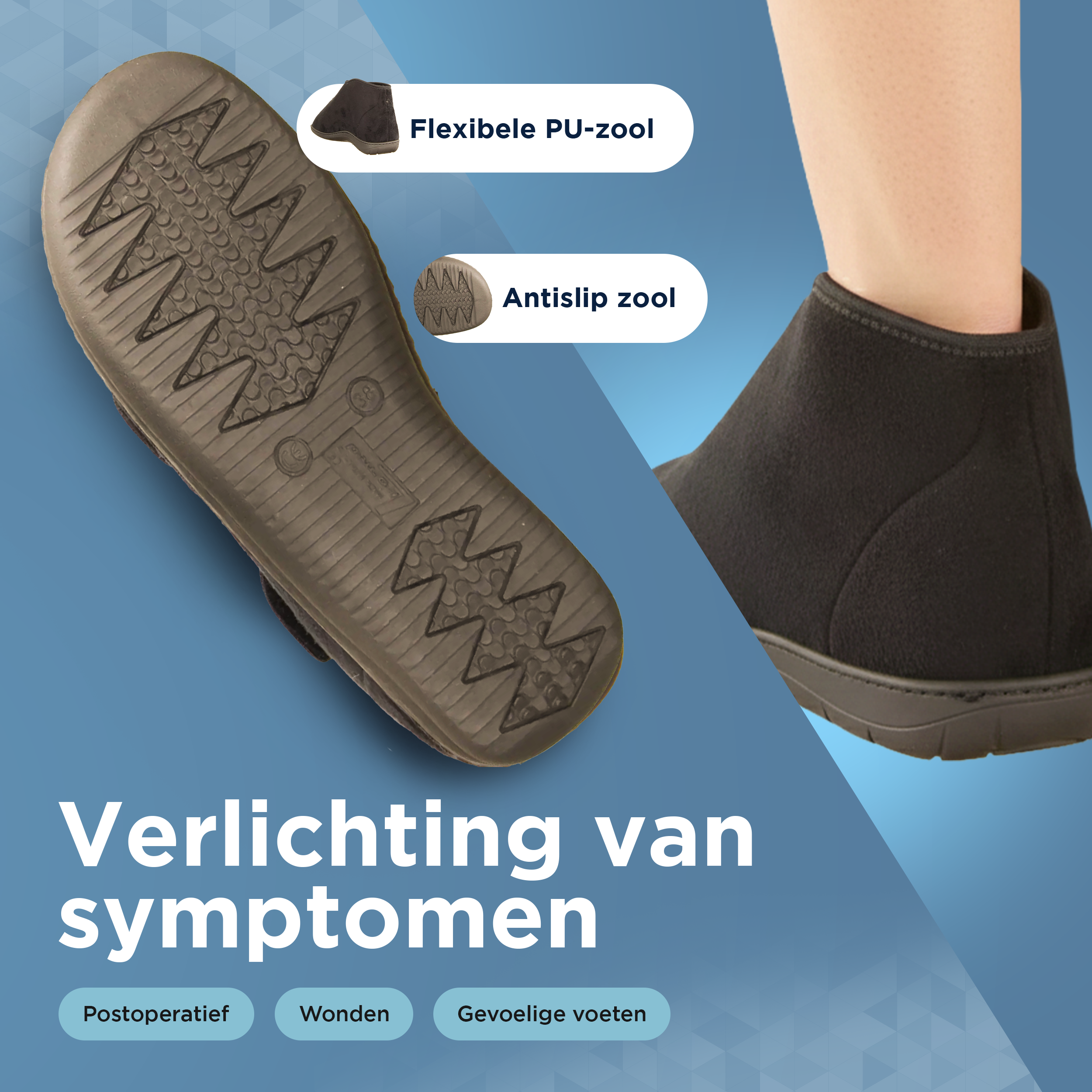 Liromed Emmen Verbandschoen Hoog – Met Scheerwol – Extra Breed L