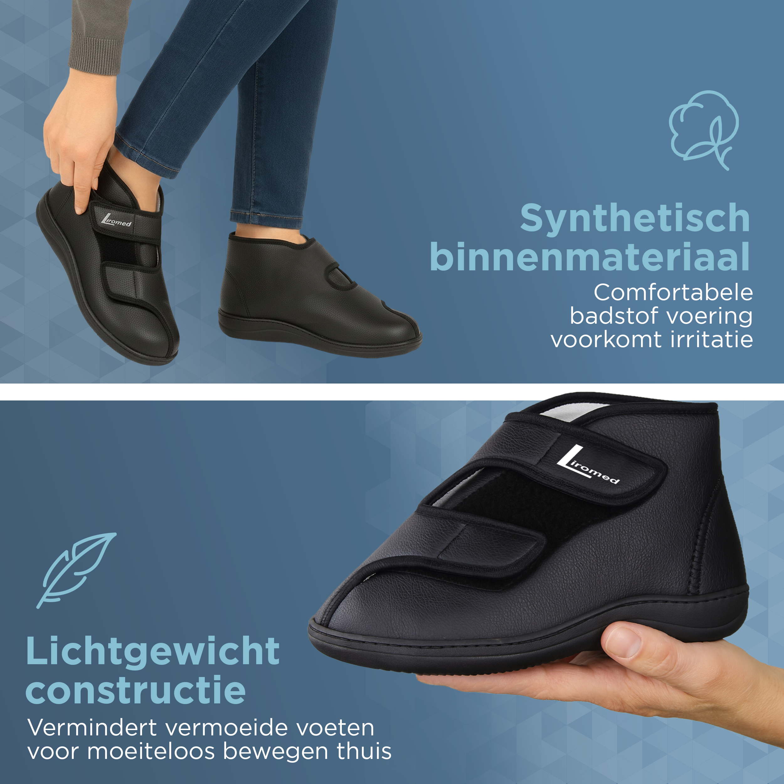 Liromed Breda Verbandschoen Hoog  – Extra Brede Verbandschoen Breedte L