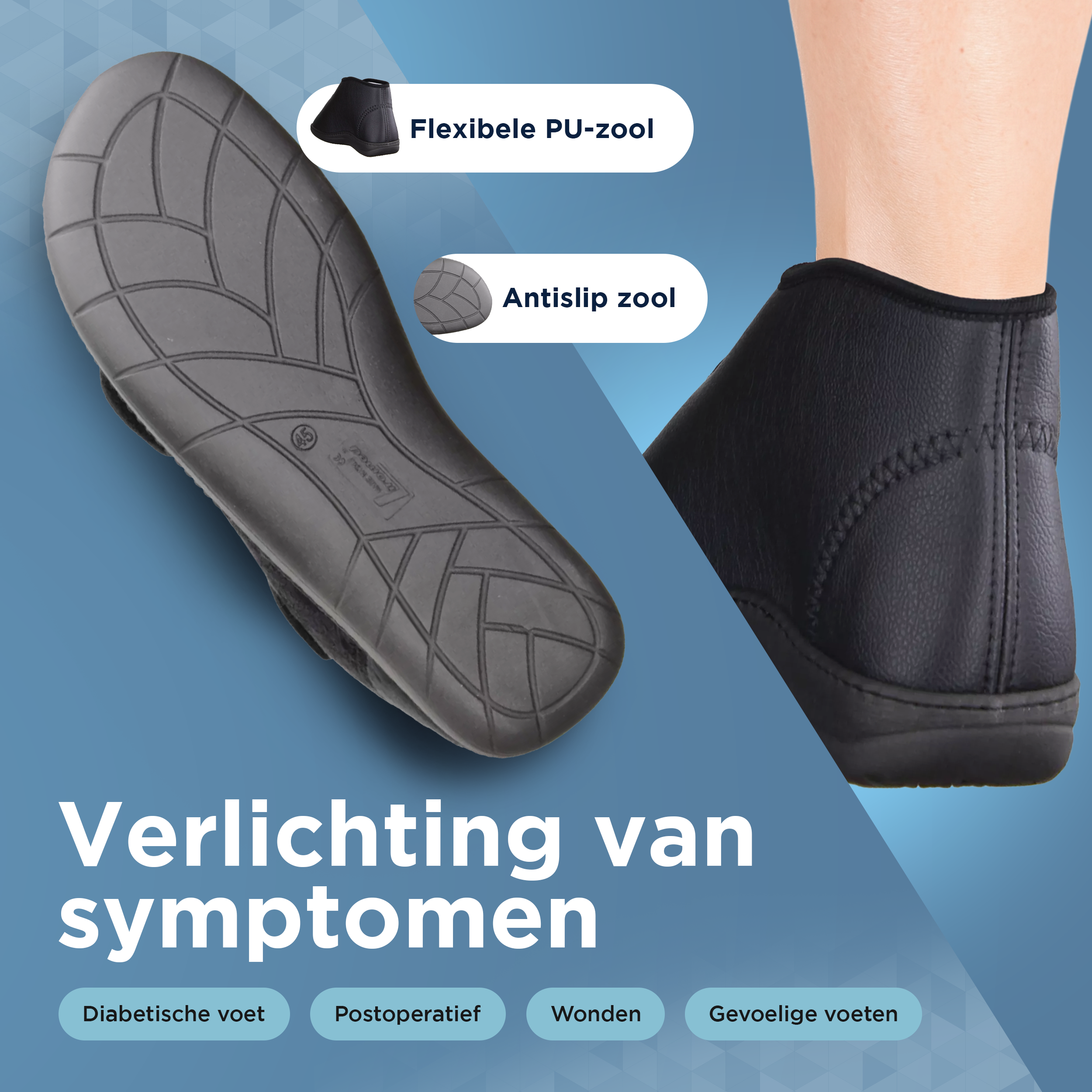 Liromed Breda Verbandschoen Hoog  – Extra Brede Verbandschoen Breedte L